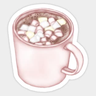 Pink Hot Cocoa Sticker